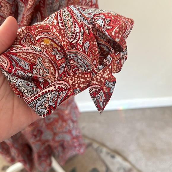 NWT Talbots Paisley Fall Dress Petite Large - Picture 4 of 9